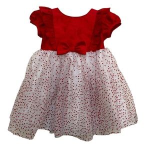 6-9M Red Infant Party Dress for Special Occassions